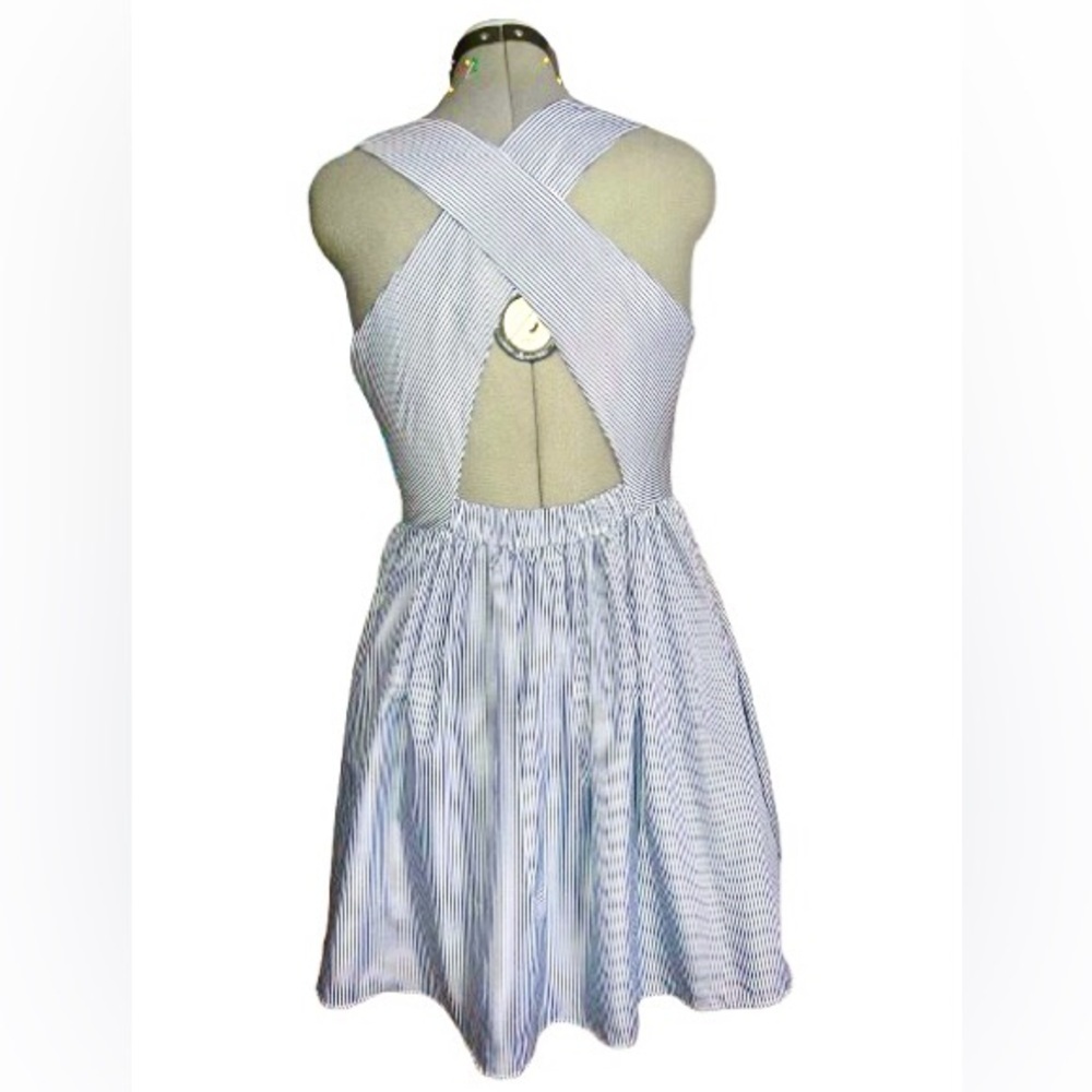 ASOS cross-back, flared skirt sun dress sz 10
